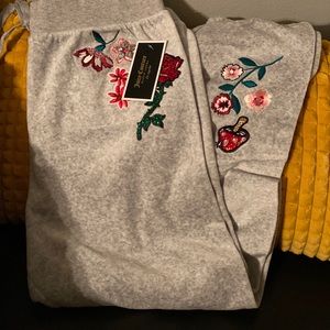 Juicy Couture Track Pants Velvet Embellishments